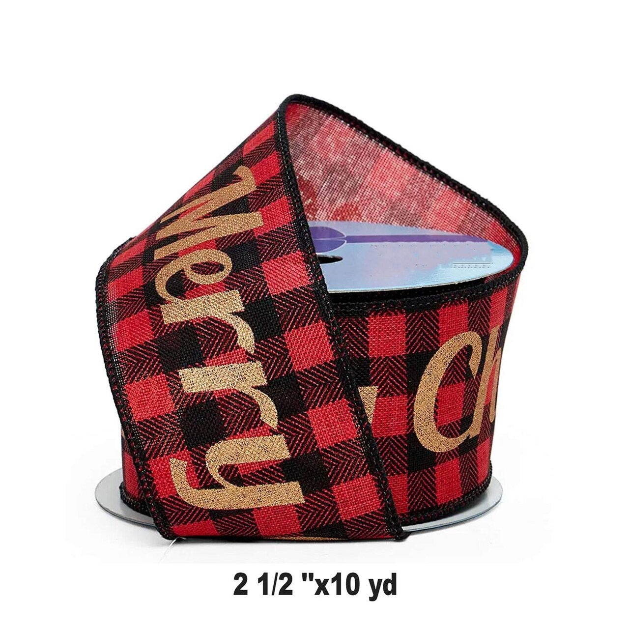 1 Roll Sheer Organza Christmas Ribbon 2.5" x 10 Yards Festive Holiday Ribbon